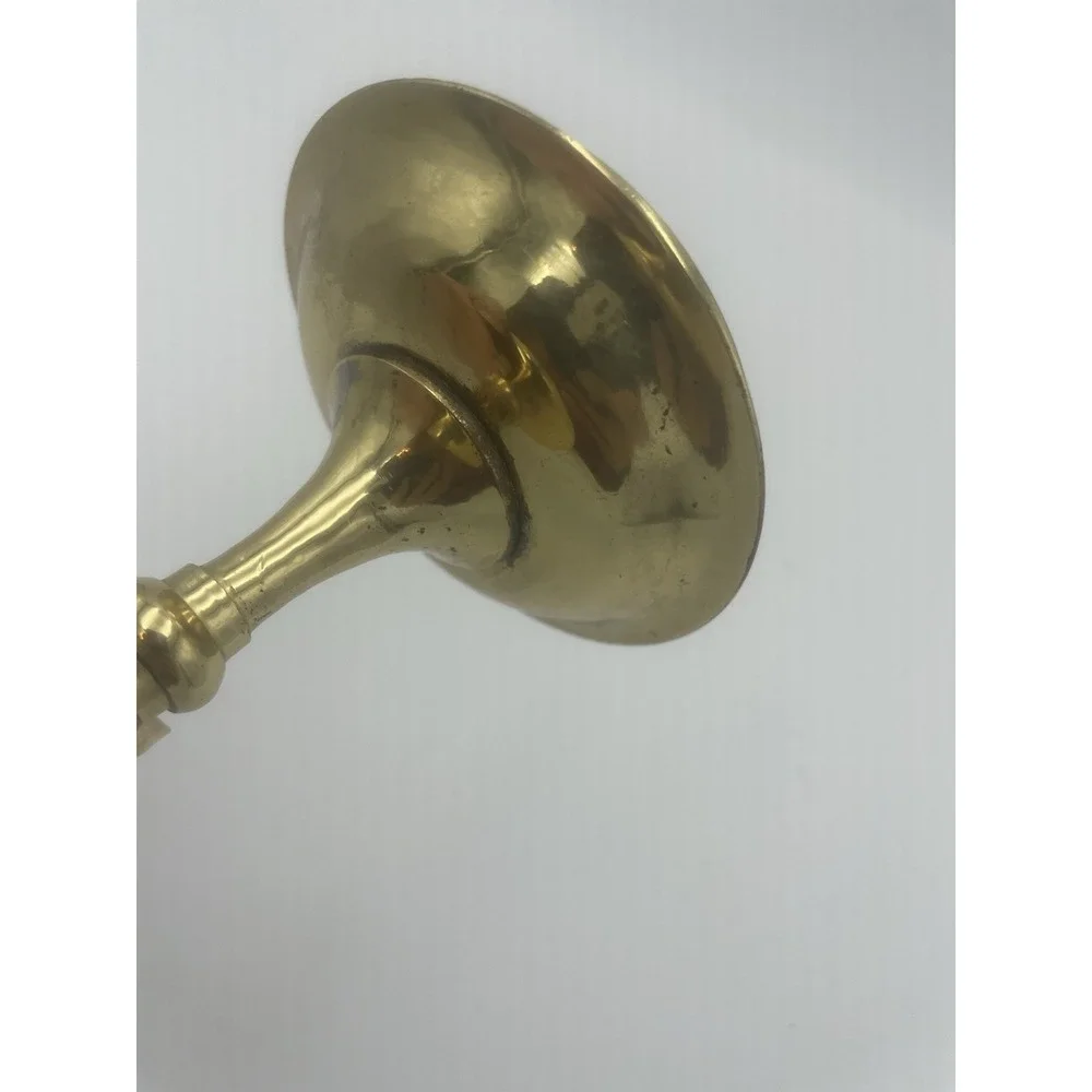 Vintage Brass Pillar Candle Holder Needle Top‎ 6
